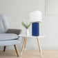 All The Rages Lalia Home Lexington 21" Blue Leather Base Modern Home Bedside Table Lamp