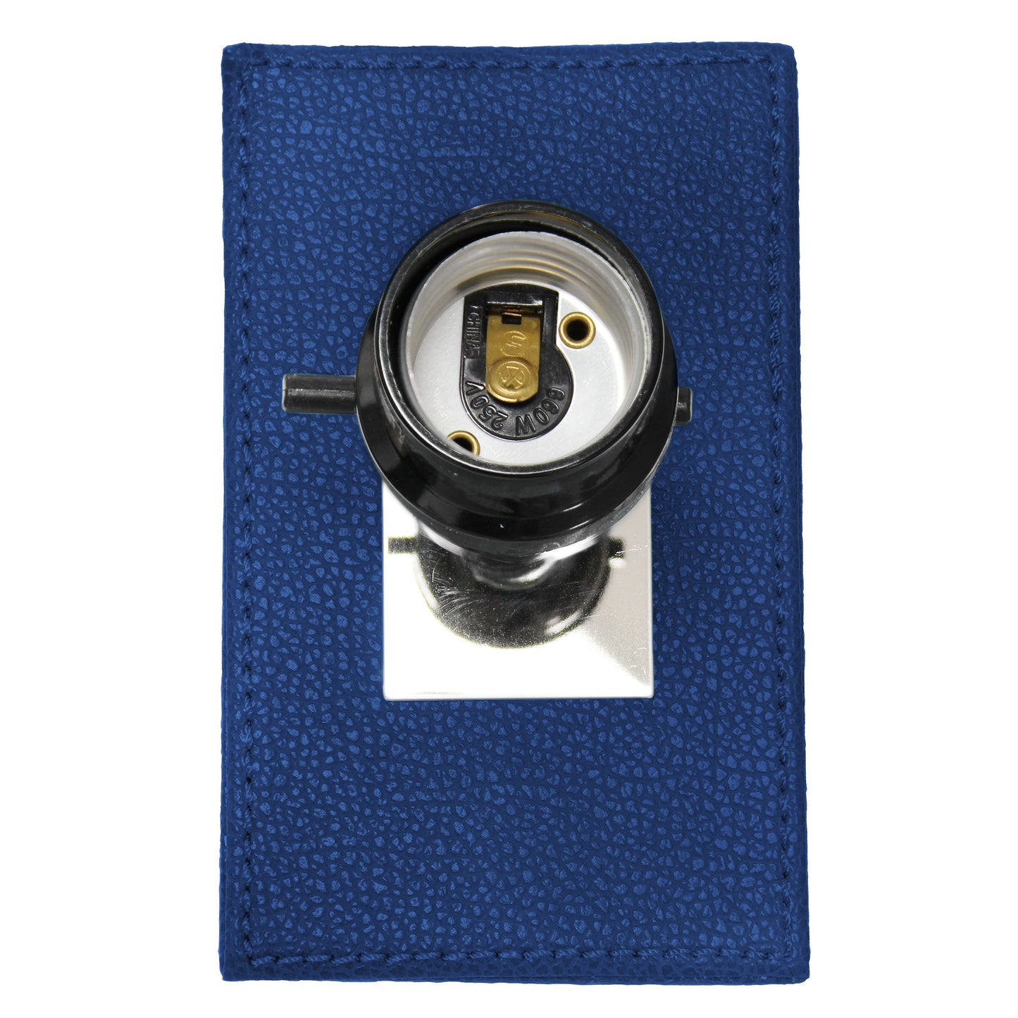 All The Rages Lalia Home Lexington 21" Blue Leather Base Modern Home Bedside Table Lamp