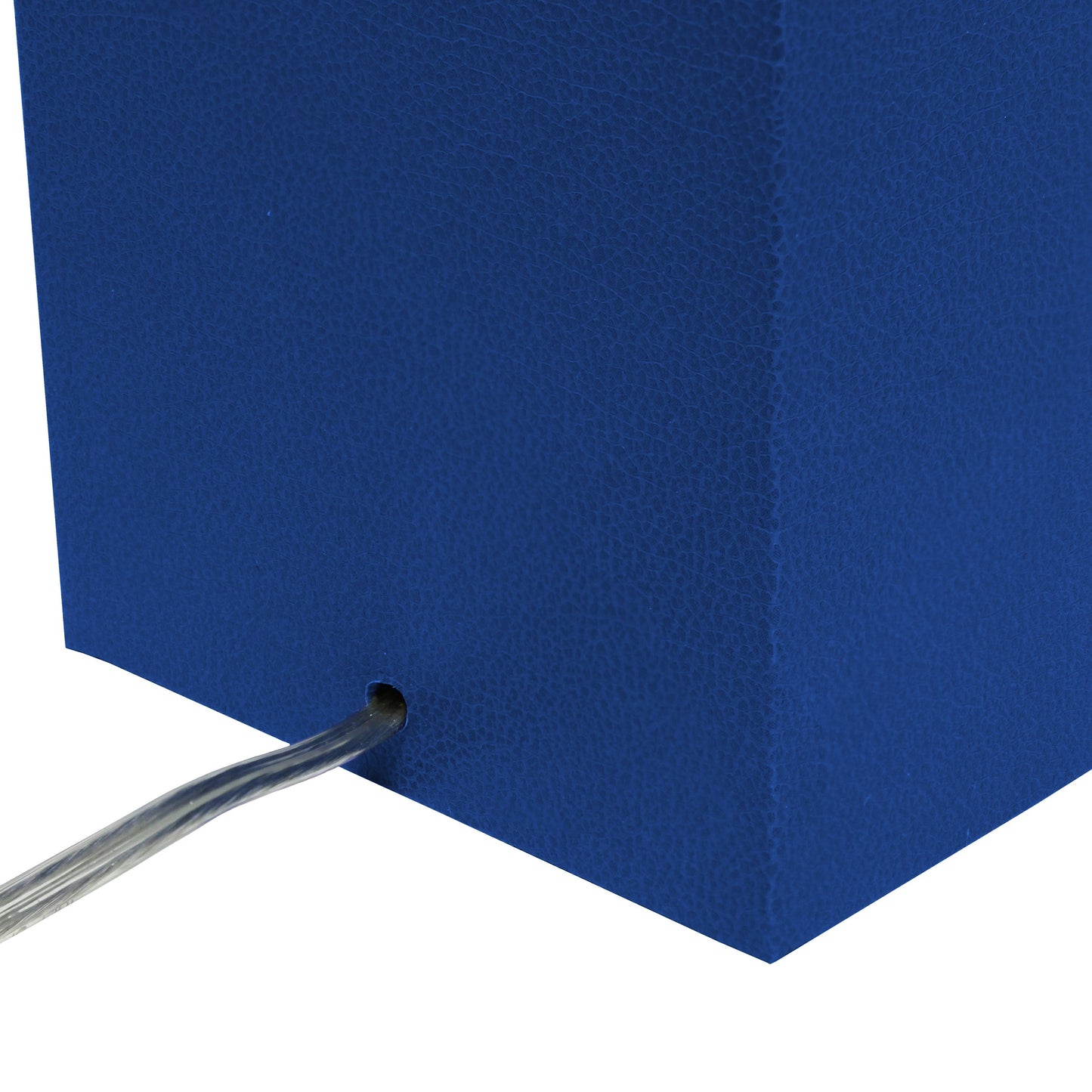 All The Rages Lalia Home Lexington 21" Blue Leather Base Modern Home Décor Bedside Table Lamp With USB Charging Port