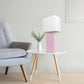 All The Rages Lalia Home Lexington 21" Blush Pink Leather Base Modern Home Bedside Table Lamp