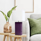 All The Rages Lalia Home Lexington 21" Eggplant Purple Leather Base Modern Home Décor Bedside Table Lamp With USB Charging Port