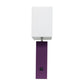 All The Rages Lalia Home Lexington 21" Eggplant Purple Leather Base Modern Home Décor Bedside Table Lamp With USB Charging Port