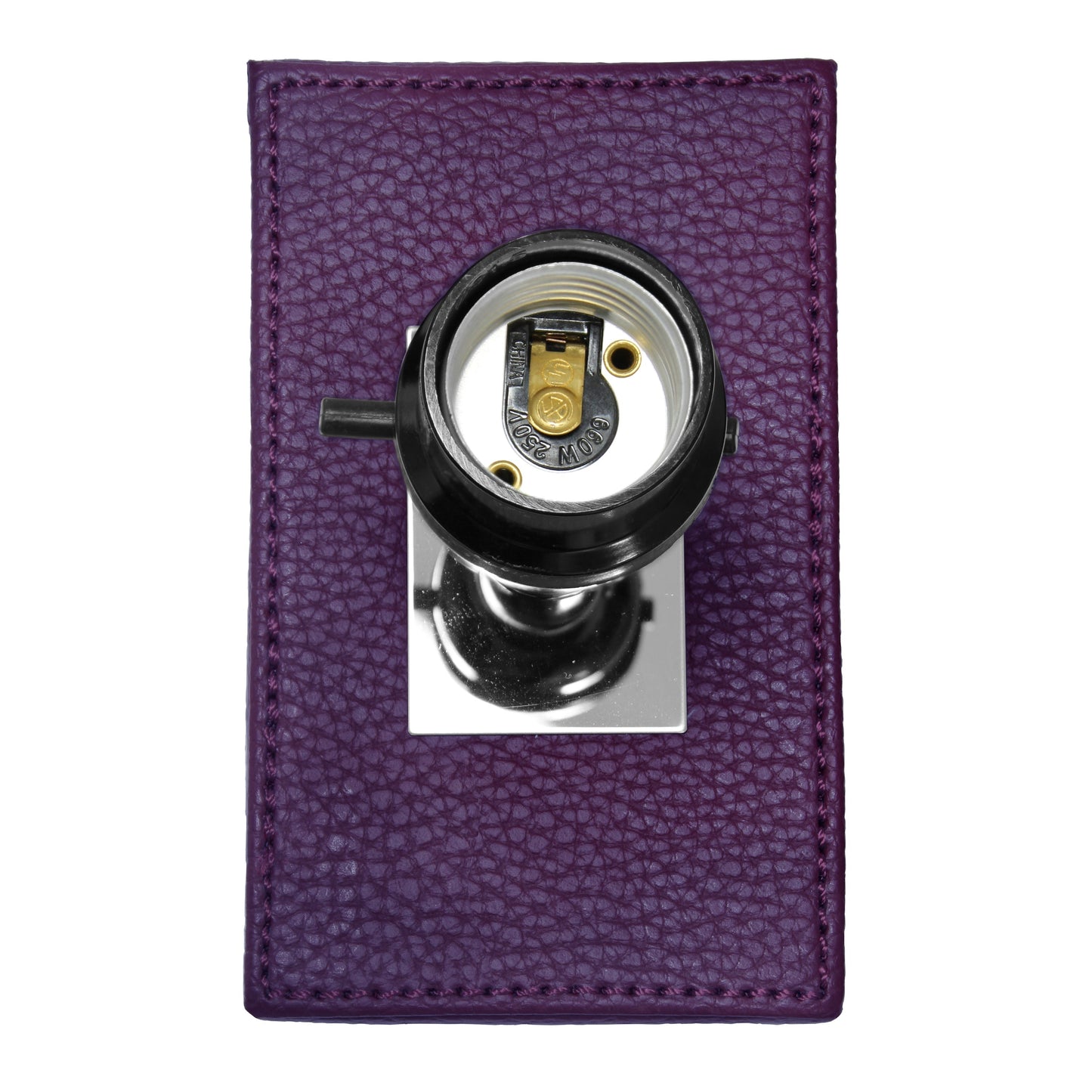 All The Rages Lalia Home Lexington 21" Eggplant Purple Leather Base Modern Home Décor Bedside Table Lamp With USB Charging Port