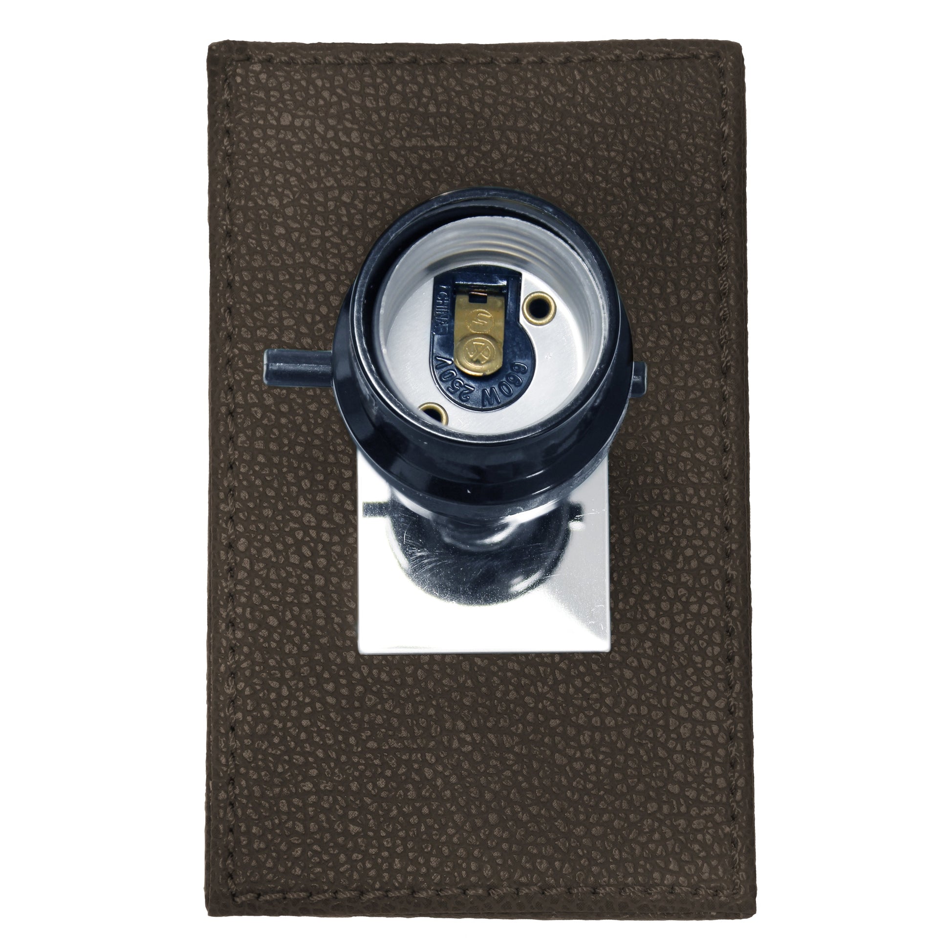 All The Rages Lalia Home Lexington 21" Espresso Brown Leather Base Modern Home Décor Bedside Table Lamp With USB Charging Port