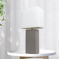 All The Rages Lalia Home Lexington 21" Gray Leather Base Modern Home Bedside Table Lamp