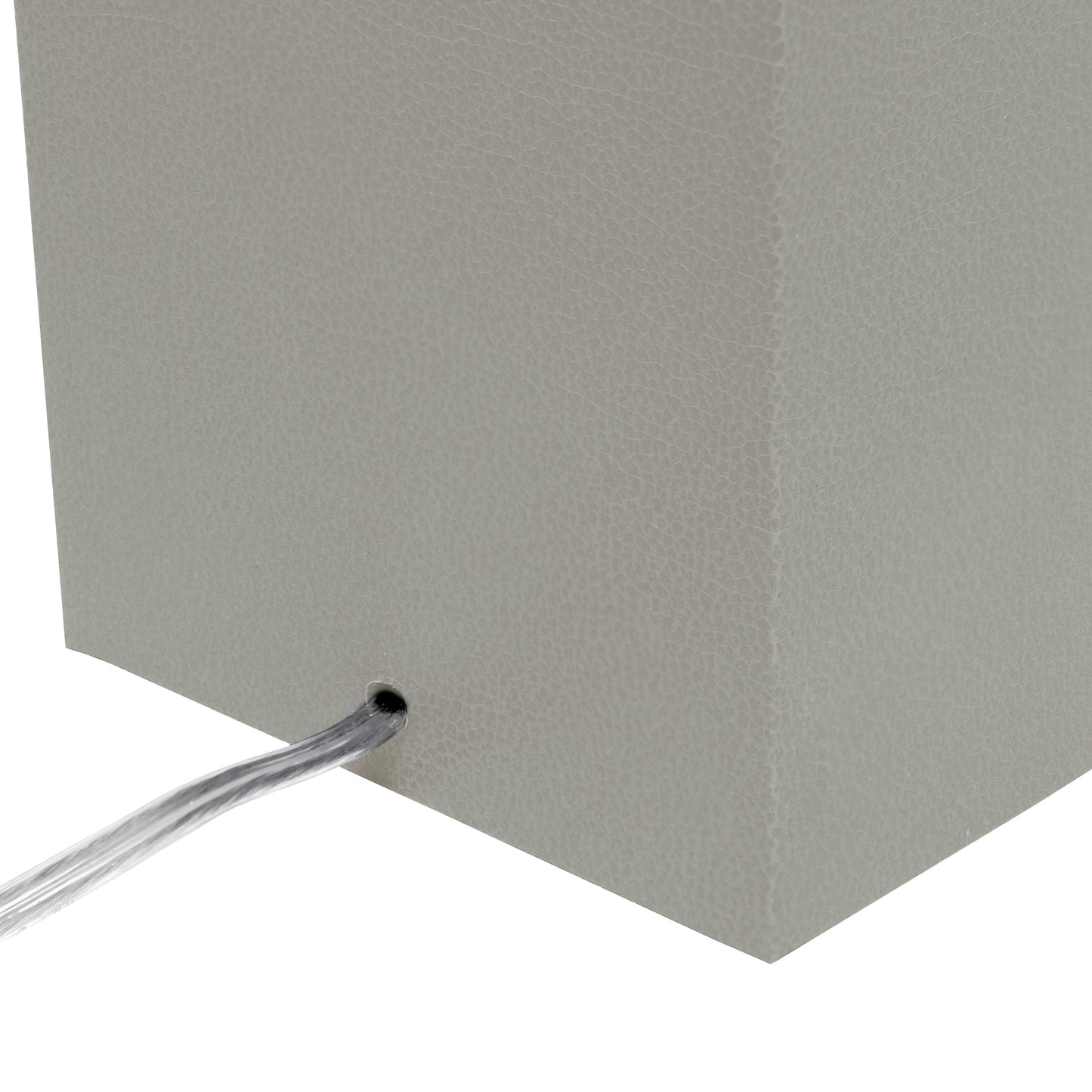 All The Rages Lalia Home Lexington 21" Gray Leather Base Modern Home Bedside Table Lamp