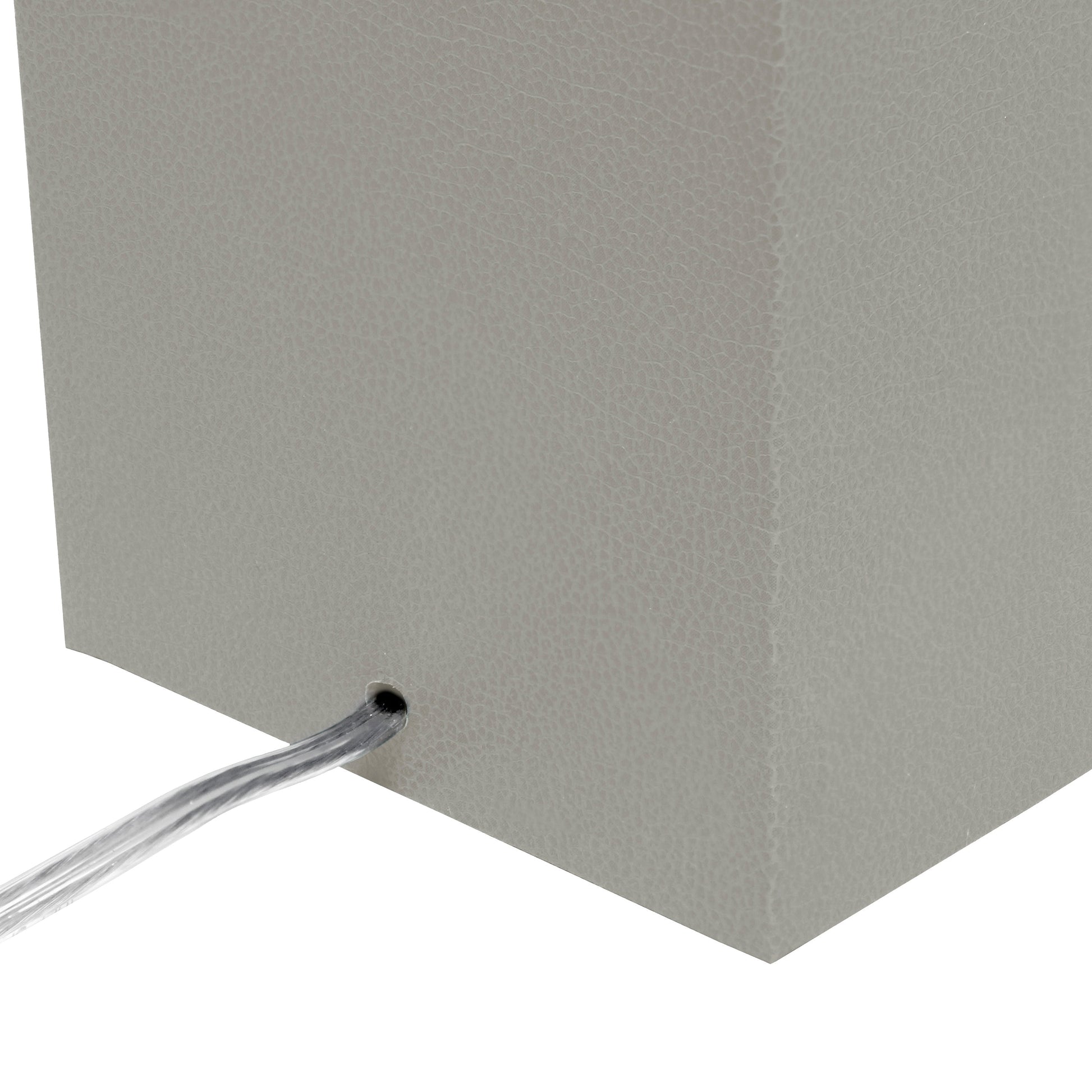 All The Rages Lalia Home Lexington 21" Gray Leather Base Modern Home Bedside Table Lamp