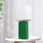 All The Rages Lalia Home Lexington 21" Green Leather Base Modern Home Bedside Table Lamp