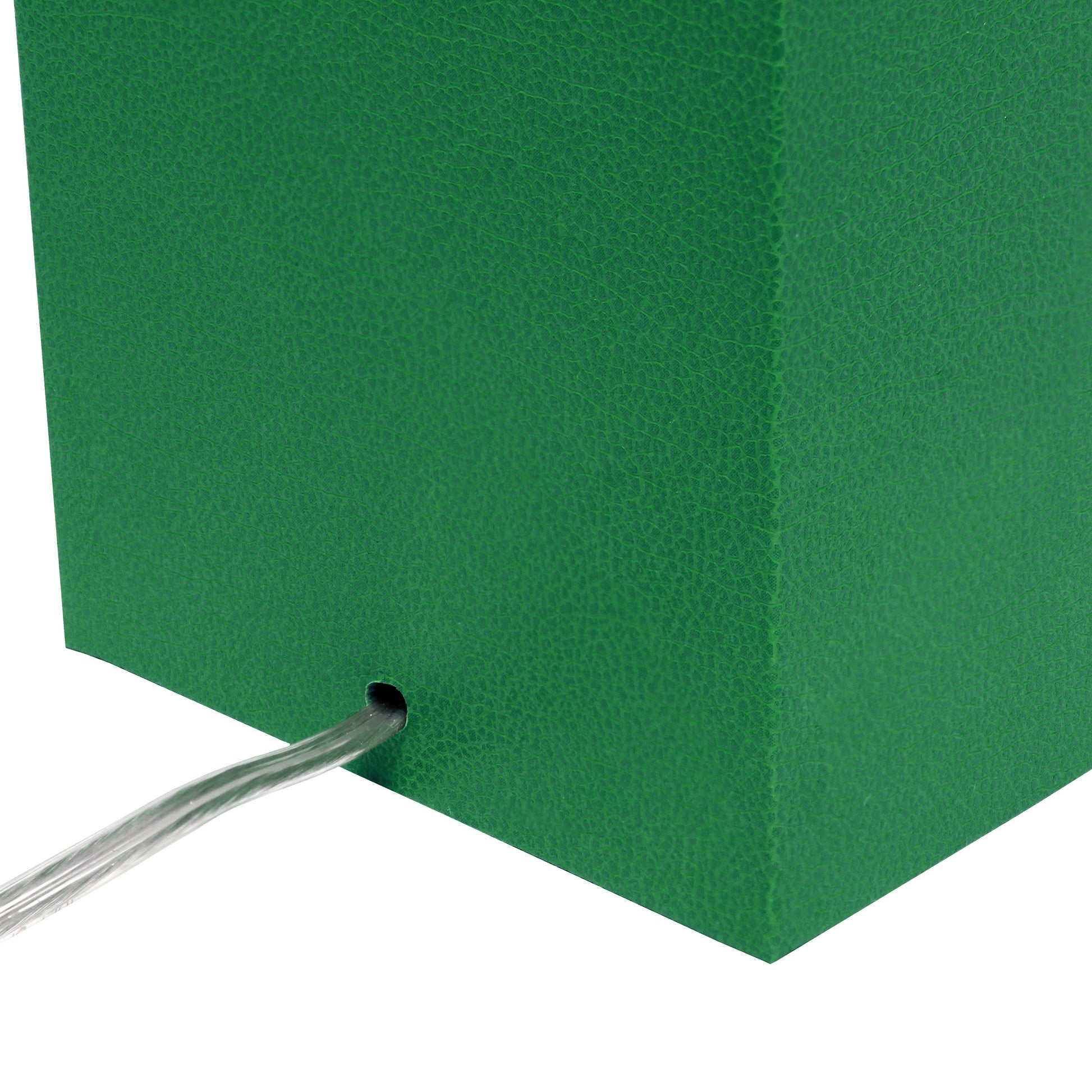 All The Rages Lalia Home Lexington 21" Green Leather Base Modern Home Bedside Table Lamp