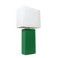 All The Rages Lalia Home Lexington 21" Green Leather Base Modern Home Bedside Table Lamp