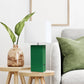 All The Rages Lalia Home Lexington 21" Green Leather Base Modern Home Décor Bedside Table Lamp With USB Charging Port
