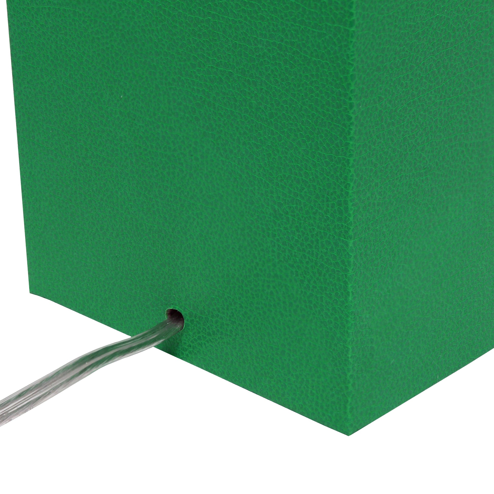 All The Rages Lalia Home Lexington 21" Green Leather Base Modern Home Décor Bedside Table Lamp With USB Charging Port
