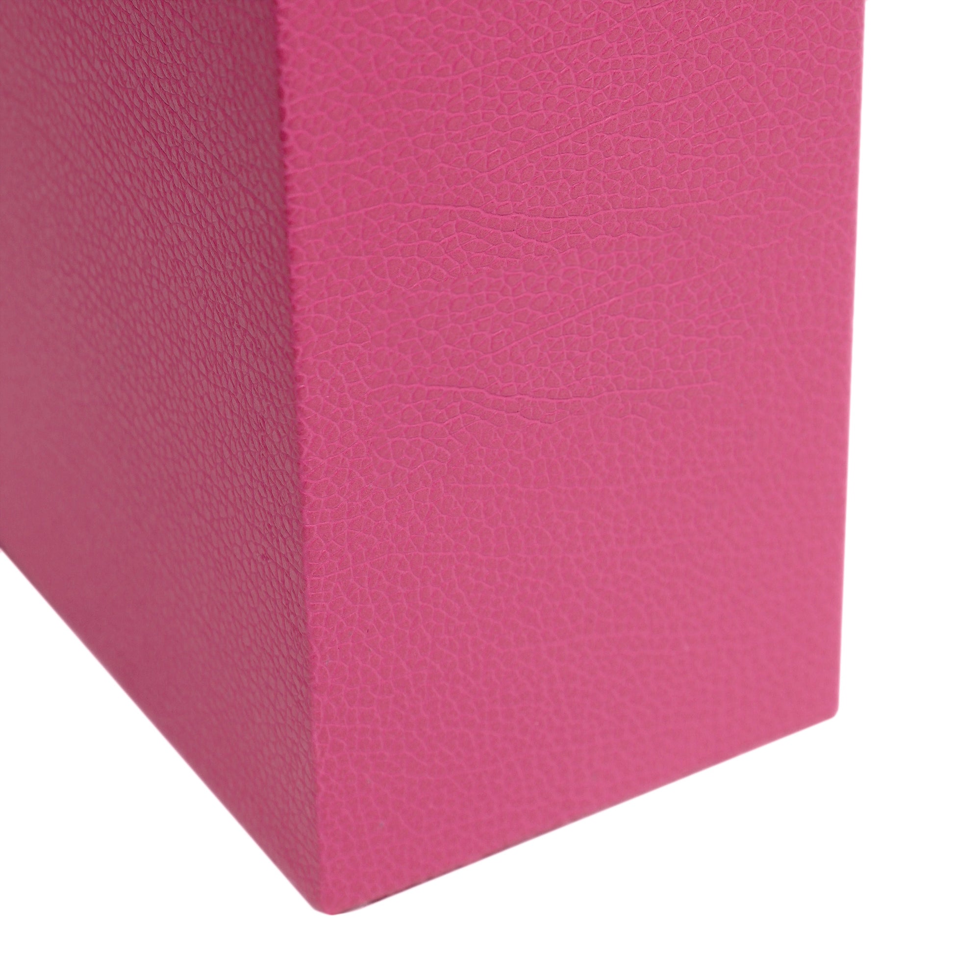 All The Rages Lalia Home Lexington 21" Hot Pink Leather Base Modern Home Bedside Table Lamp