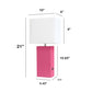 All The Rages Lalia Home Lexington 21" Hot Pink Leather Base Modern Home Décor Bedside Table Lamp With USB Charging Port