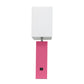 All The Rages Lalia Home Lexington 21" Hot Pink Leather Base Modern Home Décor Bedside Table Lamp With USB Charging Port