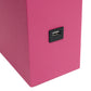 All The Rages Lalia Home Lexington 21" Hot Pink Leather Base Modern Home Décor Bedside Table Lamp With USB Charging Port