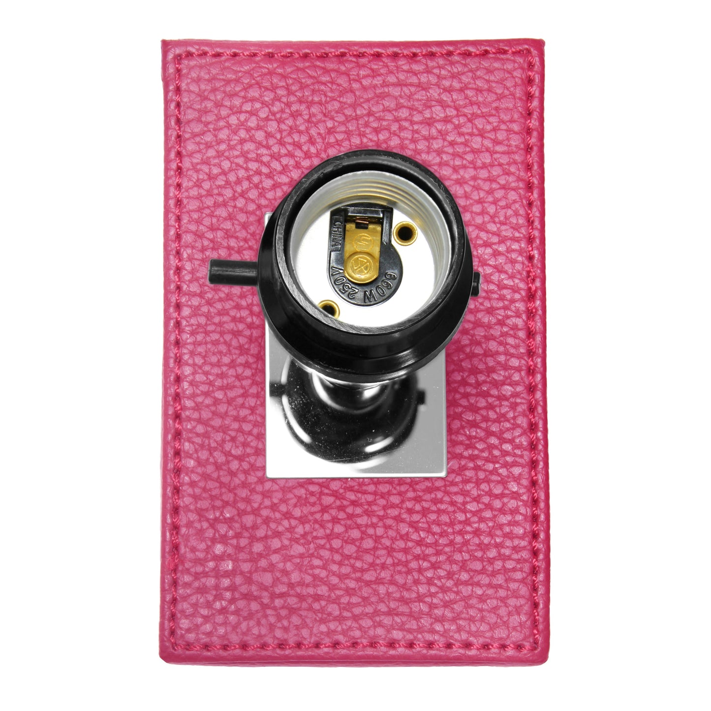 All The Rages Lalia Home Lexington 21" Hot Pink Leather Base Modern Home Décor Bedside Table Lamp With USB Charging Port