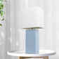All The Rages Lalia Home Lexington 21" Periwinkle Leather Base Modern Home Bedside Table Lamp