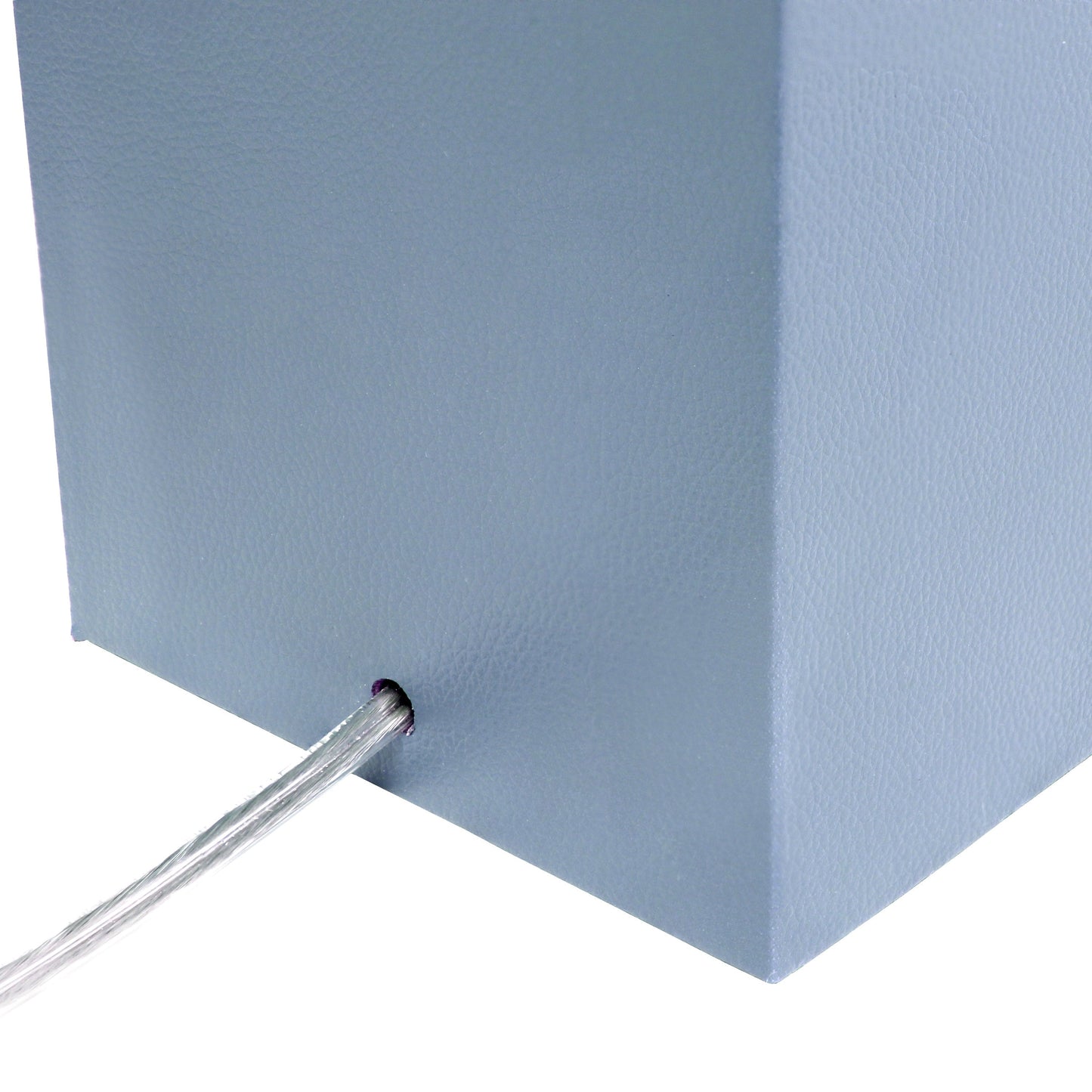 All The Rages Lalia Home Lexington 21" Periwinkle Leather Base Modern Home Bedside Table Lamp