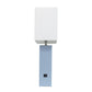 All The Rages Lalia Home Lexington 21" Periwinkle Leather Base Modern Home Décor Bedside Table Lamp With USB Charging Port