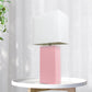 All The Rages Lalia Home Lexington 21" Pink Leather Base Modern Home Bedside Table Lamp