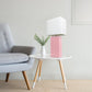 All The Rages Lalia Home Lexington 21" Pink Leather Base Modern Home Bedside Table Lamp