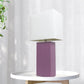 All The Rages Lalia Home Lexington 21" Purple Leather Base Modern Home Bedside Table Lamp