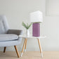 All The Rages Lalia Home Lexington 21" Purple Leather Base Modern Home Bedside Table Lamp