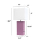 All The Rages Lalia Home Lexington 21" Purple Leather Base Modern Home Décor Bedside Table Lamp With USB Charging Port
