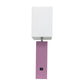 All The Rages Lalia Home Lexington 21" Purple Leather Base Modern Home Décor Bedside Table Lamp With USB Charging Port