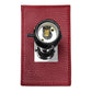 All The Rages Lalia Home Lexington 21" Red Leather Base Modern Home Bedside Table Lamp
