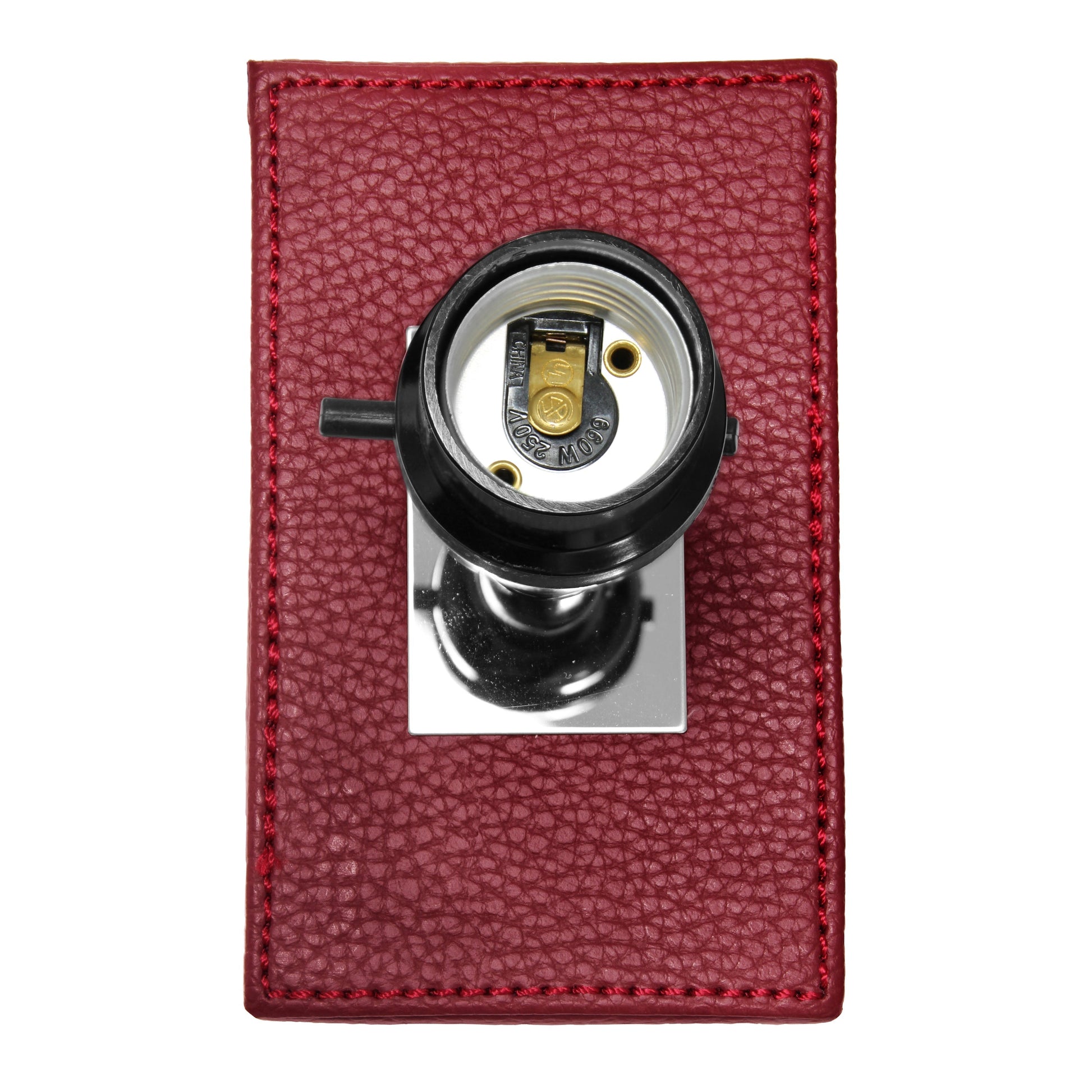 All The Rages Lalia Home Lexington 21" Red Leather Base Modern Home Décor Bedside Table Lamp With USB Charging Port