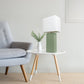 All The Rages Lalia Home Lexington 21" Sage Green Leather Base Modern Home Bedside Table Lamp