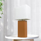 All The Rages Lalia Home Lexington 21" Tan Leather Base Modern Home Bedside Table Lamp