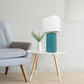 All The Rages Lalia Home Lexington 21" Teal Leather Base Modern Home Bedside Table Lamp