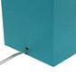 All The Rages Lalia Home Lexington 21" Teal Leather Base Modern Home Bedside Table Lamp