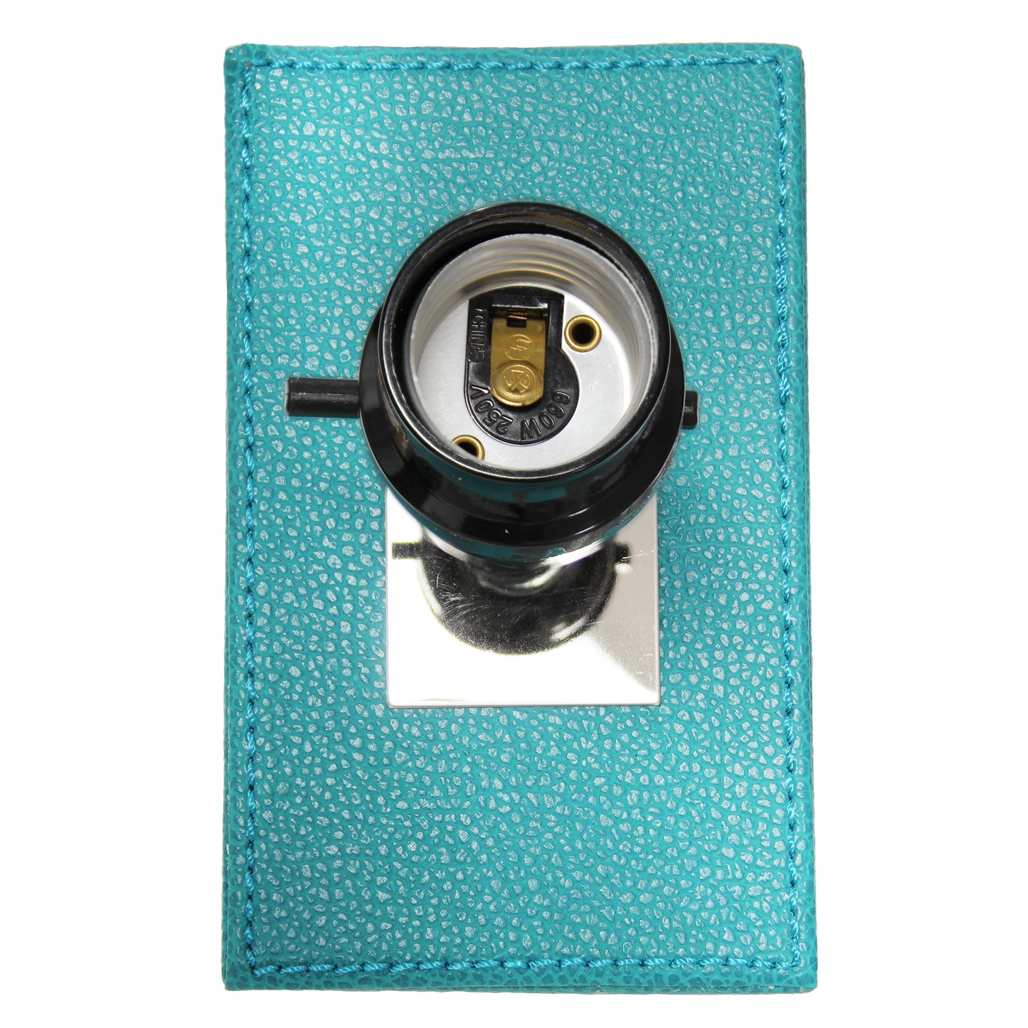 All The Rages Lalia Home Lexington 21" Teal Leather Base Modern Home Bedside Table Lamp