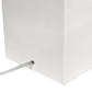 All The Rages Lalia Home Lexington 21" White Leather Base Modern Home Bedside Table Lamp