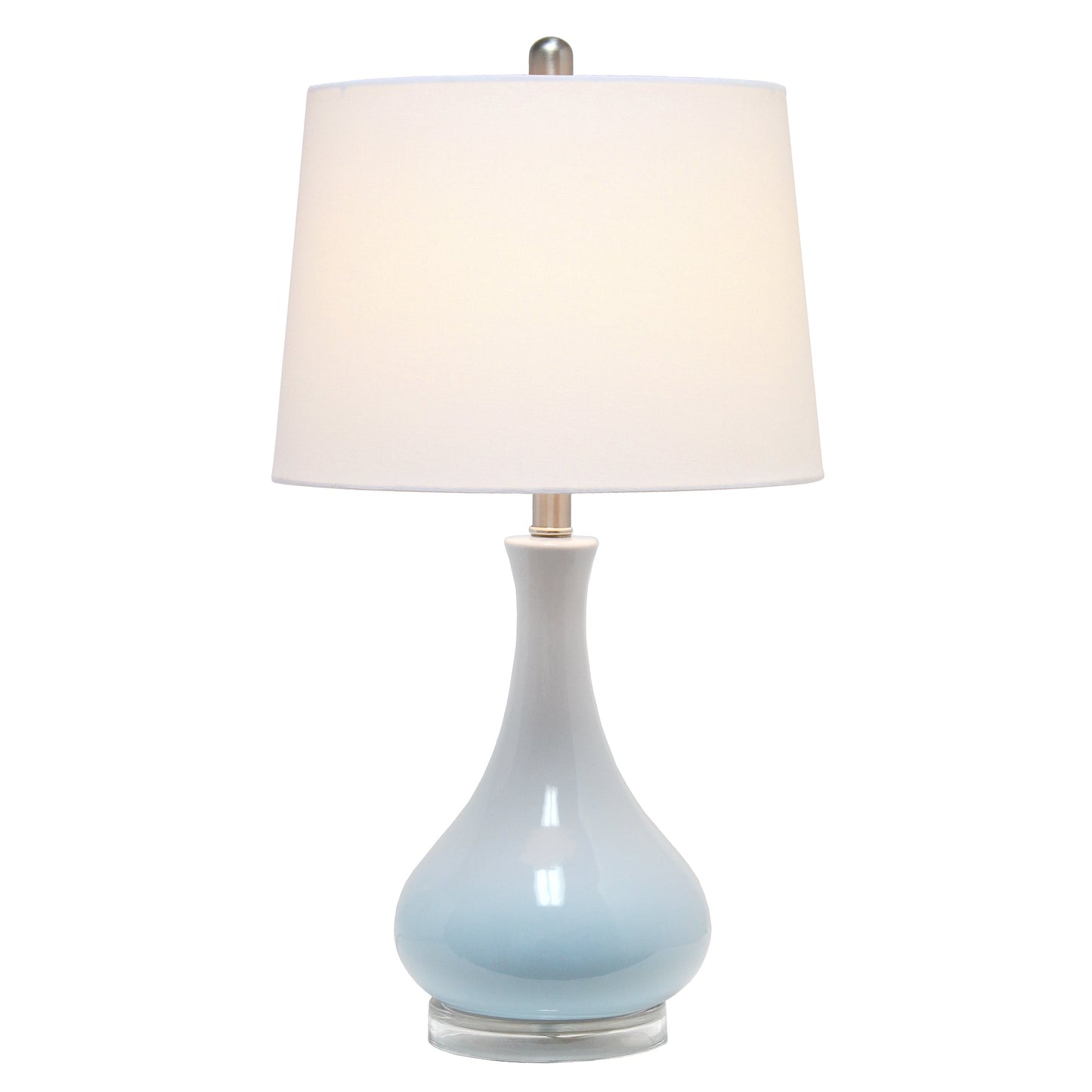 All The Rages Lalia Home Light Blue Droplet Table Lamp With Fabric Shade