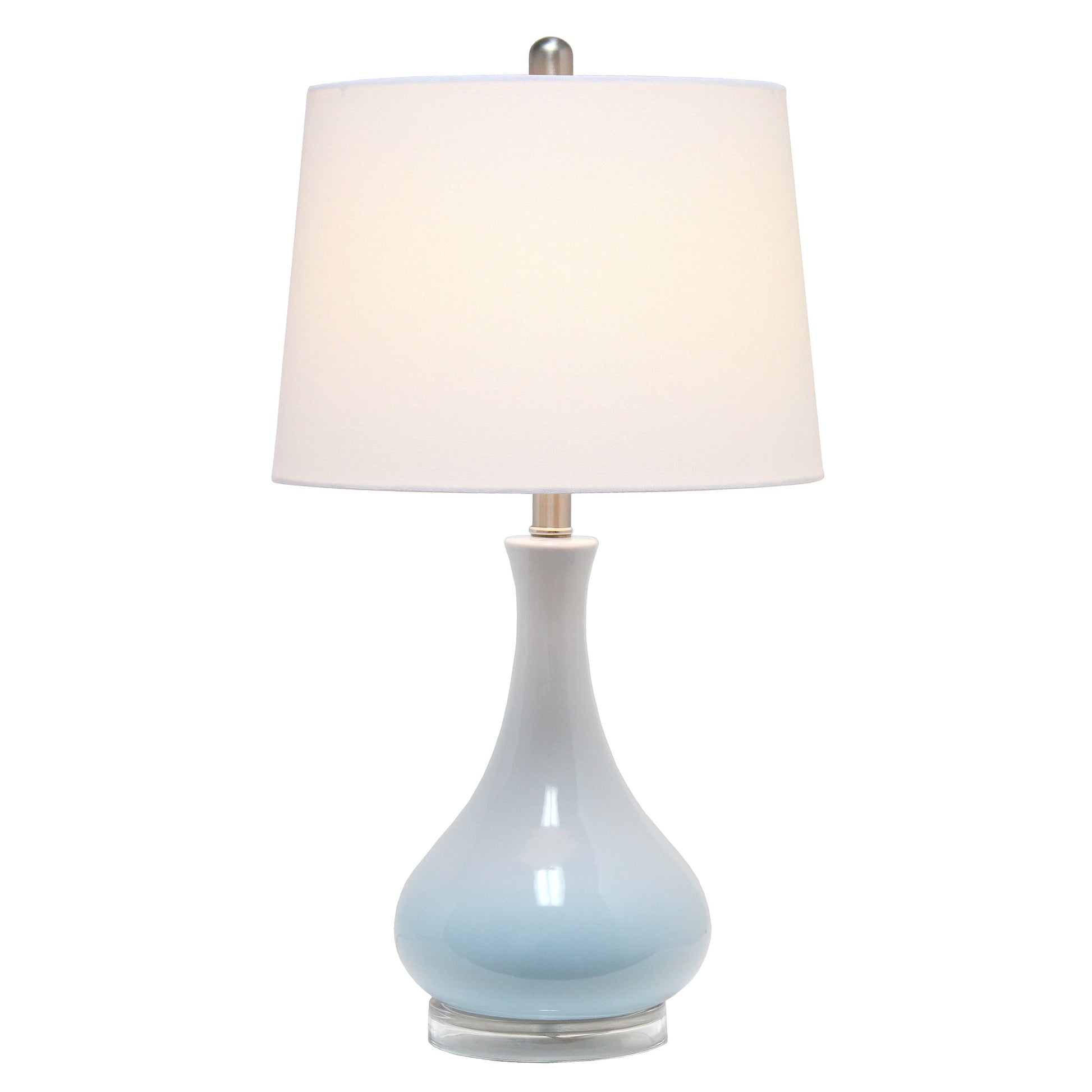 All The Rages Lalia Home Light Blue Droplet Table Lamp With Fabric Shade