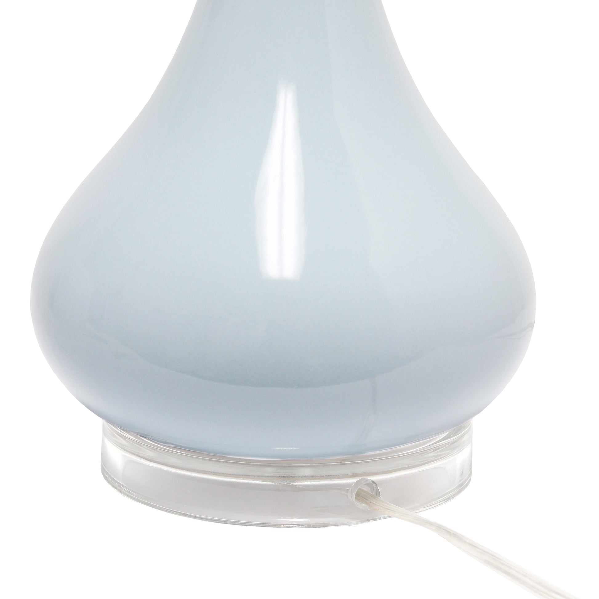 All The Rages Lalia Home Light Blue Droplet Table Lamp With Fabric Shade