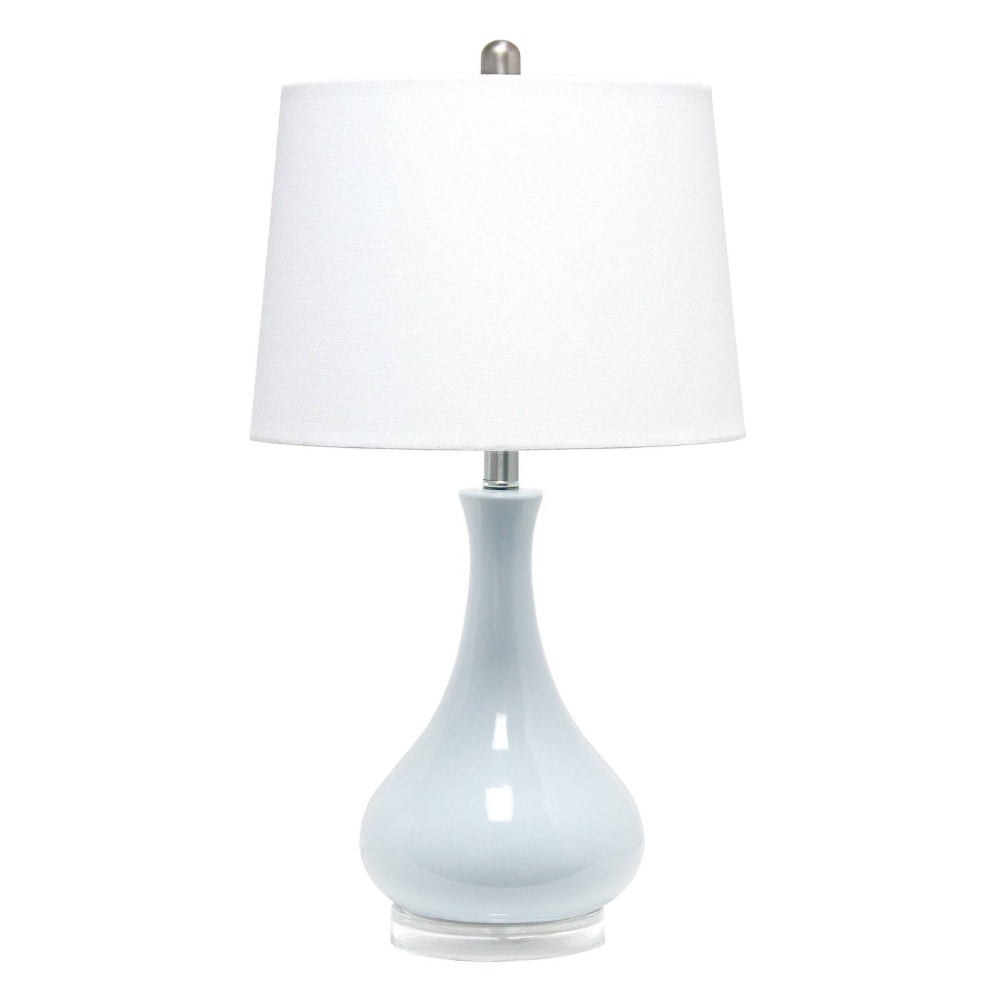 All The Rages Lalia Home Light Blue Droplet Table Lamp With Fabric Shade
