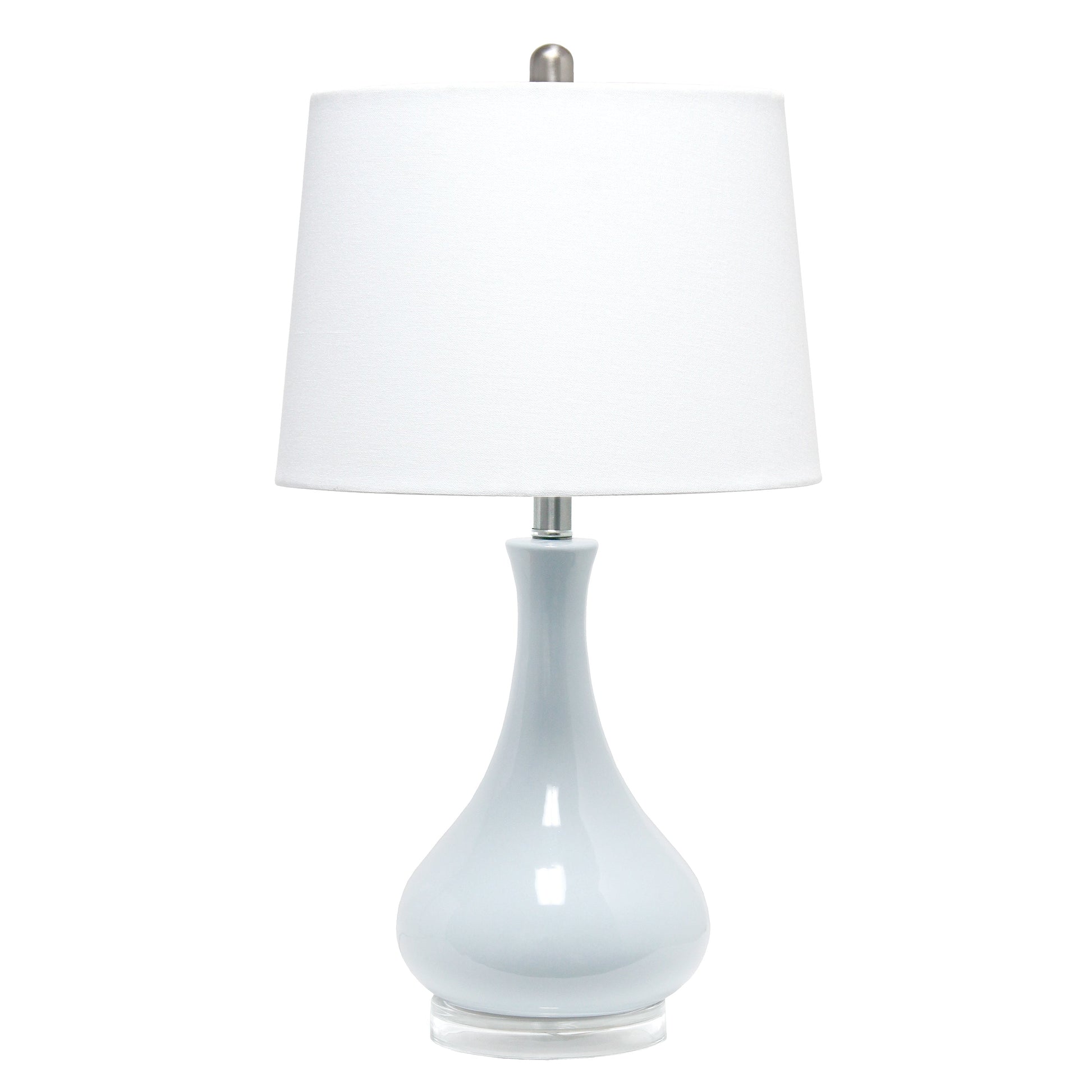 All The Rages Lalia Home Light Blue Droplet Table Lamp With Fabric Shade