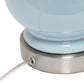 All The Rages Lalia Home Light Blue Dual Orb Table Lamp With White Fabric Shade