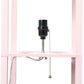 All The Rages Lalia Home Light Pink Column Shelf Floor Lamp With A Linen Shade