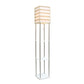 All The Rages Lalia Home Light Wood Metal Etagere Floor Lamp With Storage Shelves & Linen Shade