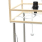 All The Rages Lalia Home Light Wood Metal Etagere Floor Lamp With Storage Shelves & Linen Shade