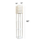 All The Rages Lalia Home Light Wood Metal Etagere Floor Lamp With Storage Shelves & Linen Shade