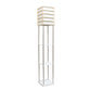 All The Rages Lalia Home Light Wood Metal Etagere Floor Lamp With Storage Shelves & Linen Shade