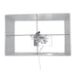 All The Rages Lalia Home Lumiluxxe 26" Tall Contemporary Crystal Glitz & Chrome Glam Table Lamp With White Fabric Rectangular Shade